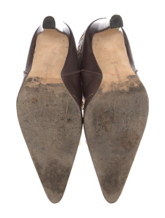 Manolo Blahnik Leather Printed Western Boots