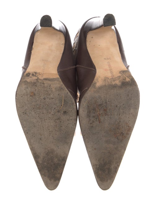 Manolo Blahnik Leather Printed Western Boots