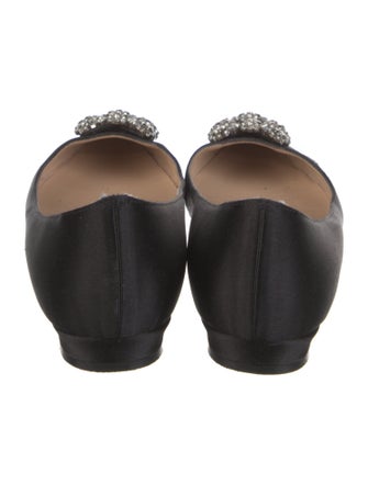 Manolo Blahnik Hangisi Satin Flats