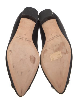 Manolo Blahnik Hangisi Satin Flats