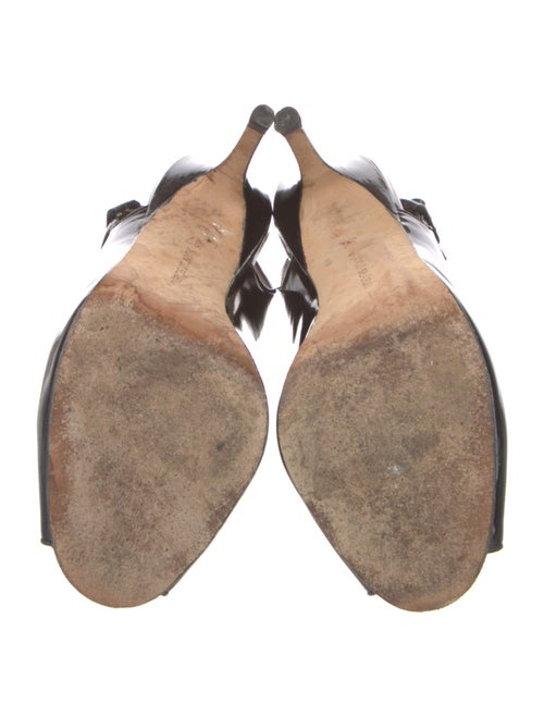 Manolo Blahnik Patent Leather Slingback Sandals