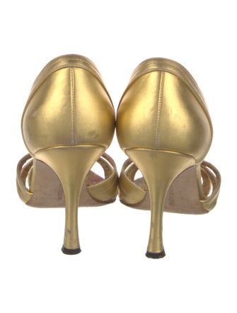 Manolo Blahnik Leather D'Orsay Pumps