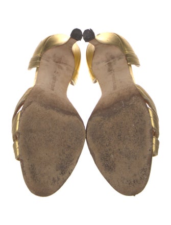 Manolo Blahnik Leather D'Orsay Pumps