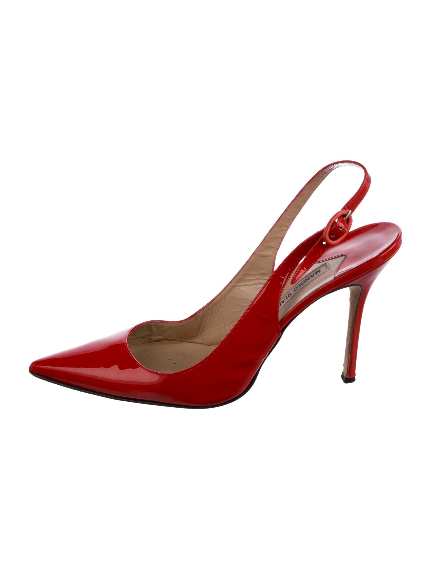 Manolo Blahnik Patent Leather Slingback Pumps