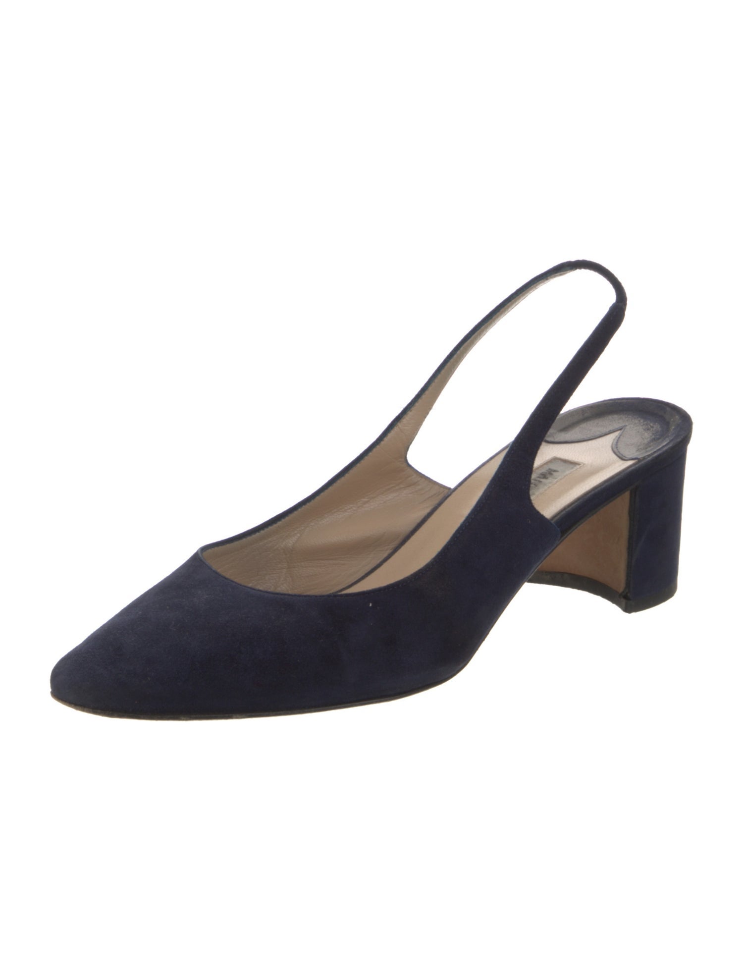 Manolo Blahnik Suede Slingback Pumps