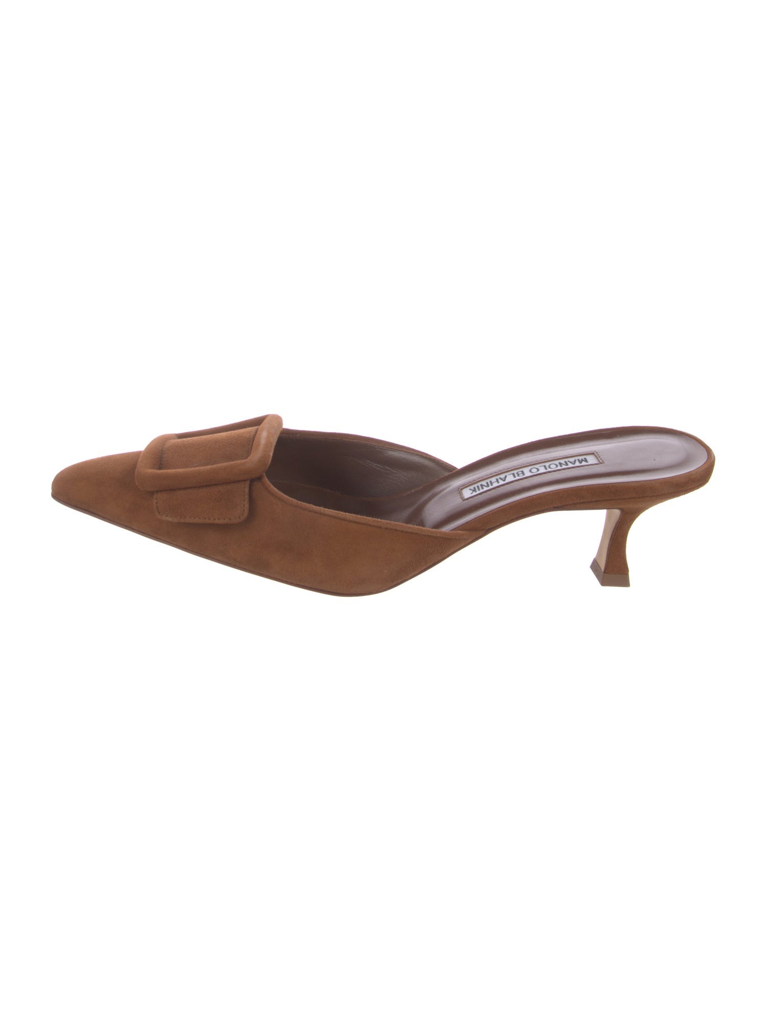 Manolo Blahnik Suede Slides