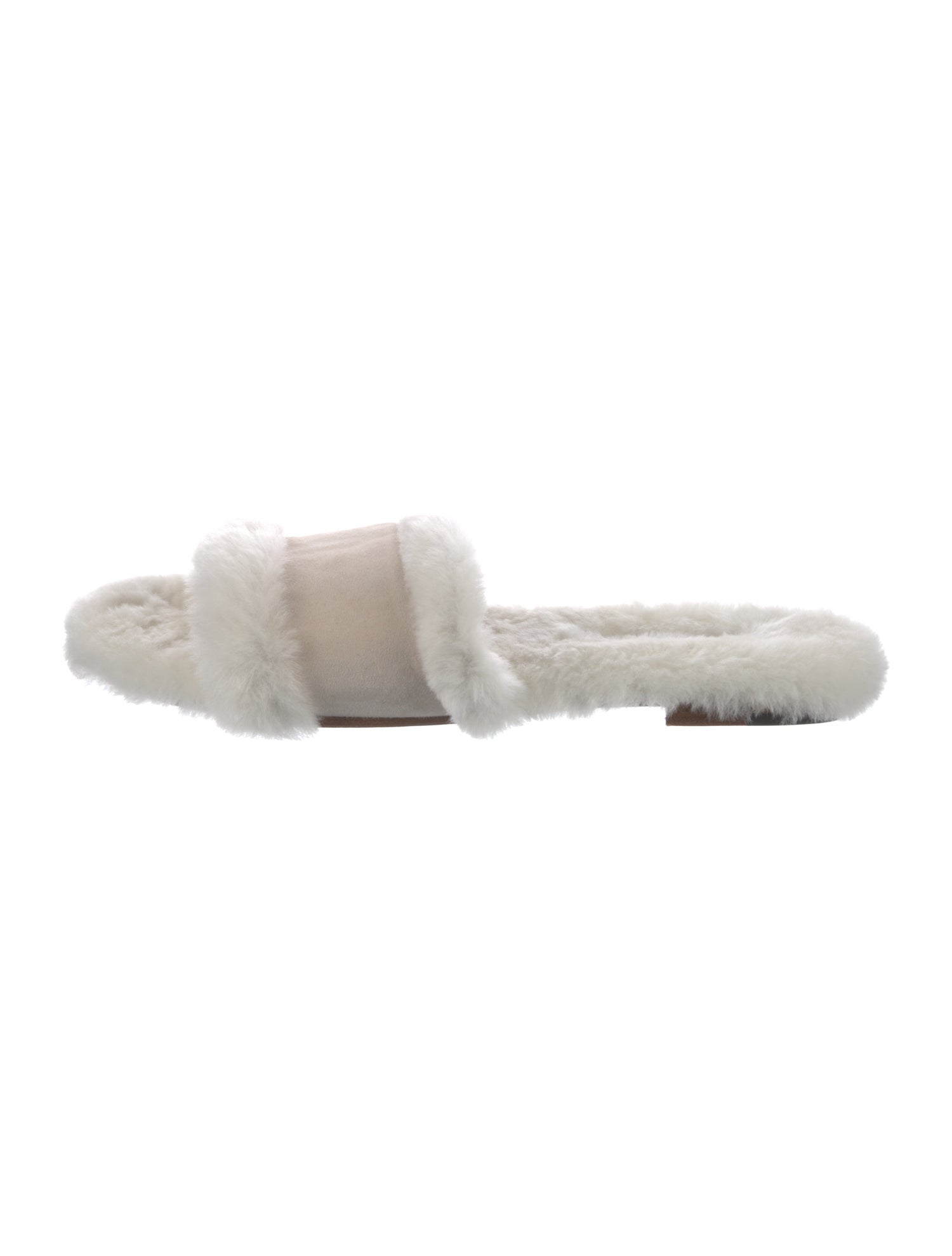 Manolo Blahnik Shearling Slides