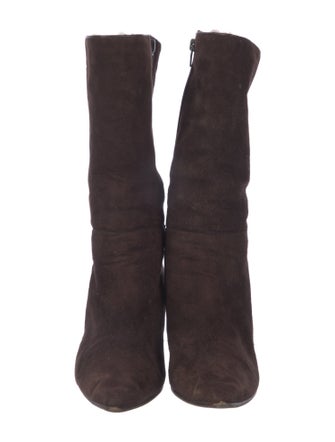 Manolo Blahnik Suede Sock Boots