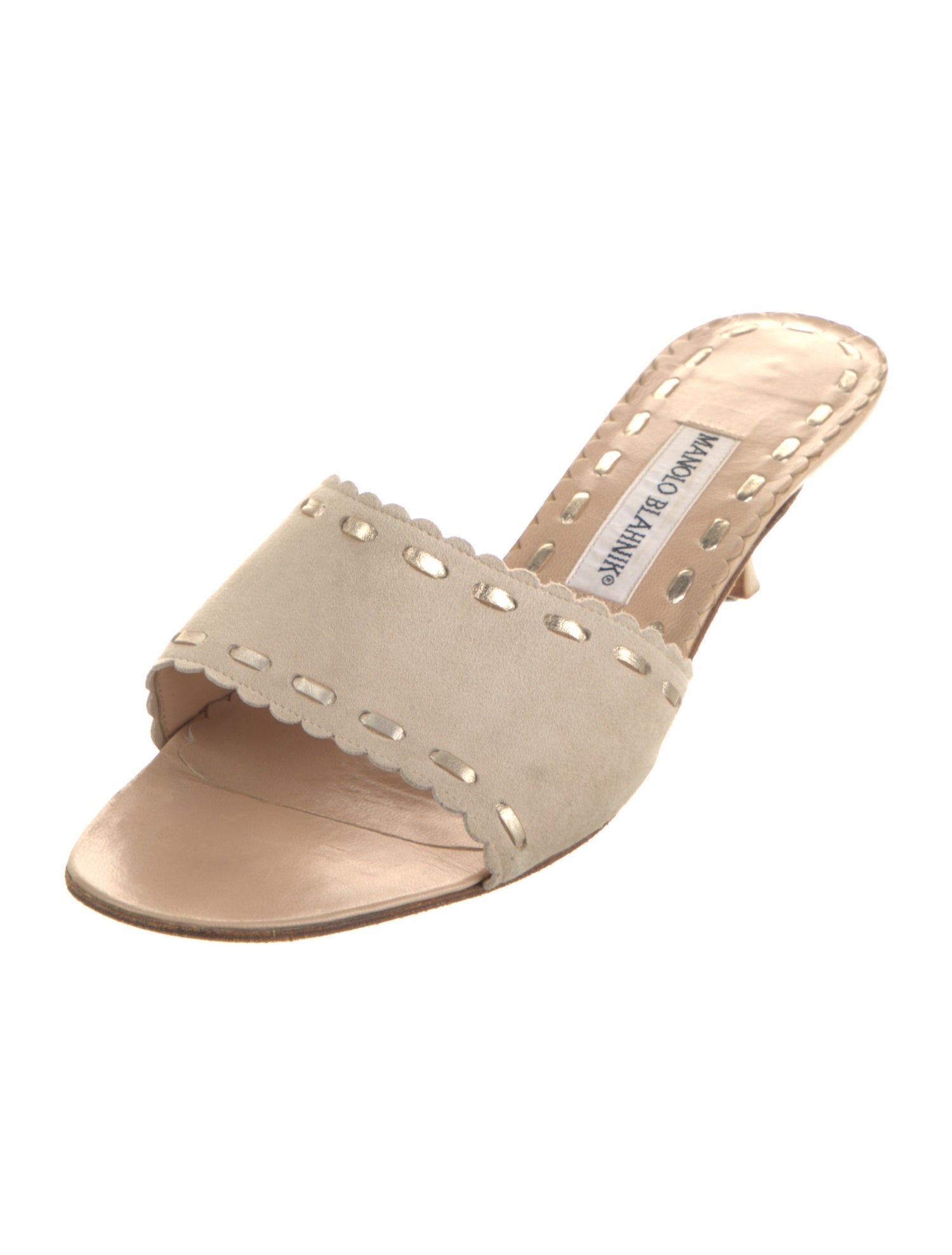 Manolo Blahnik Suede Slides