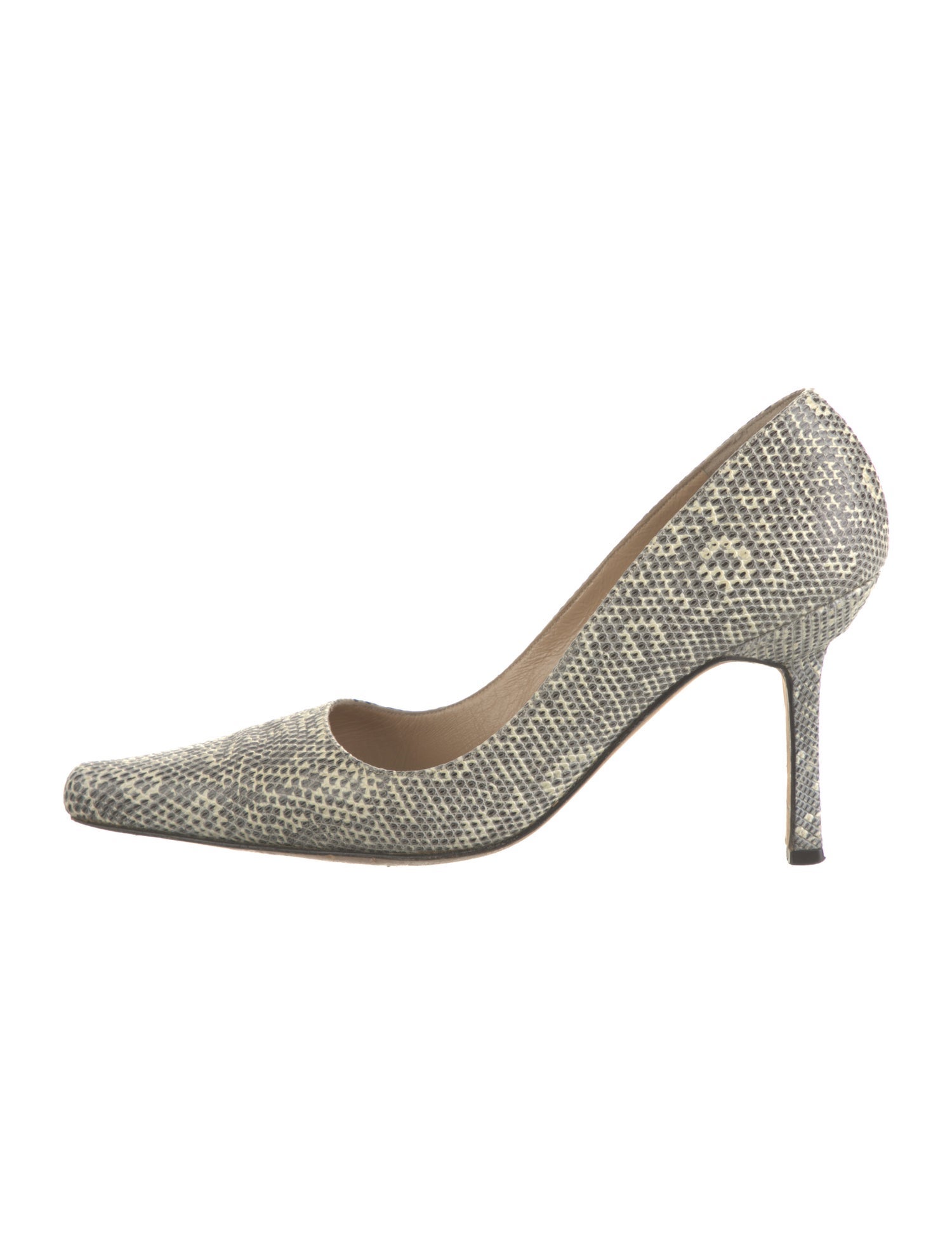 Manolo Blahnik Snakeskin Animal Print Pumps