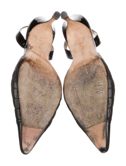 Manolo Blahnik Leather Slingback Pumps