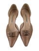 Manolo Blahnik Leather Bow Accents D'Orsay Pumps