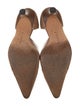 Manolo Blahnik Leather Bow Accents D'Orsay Pumps