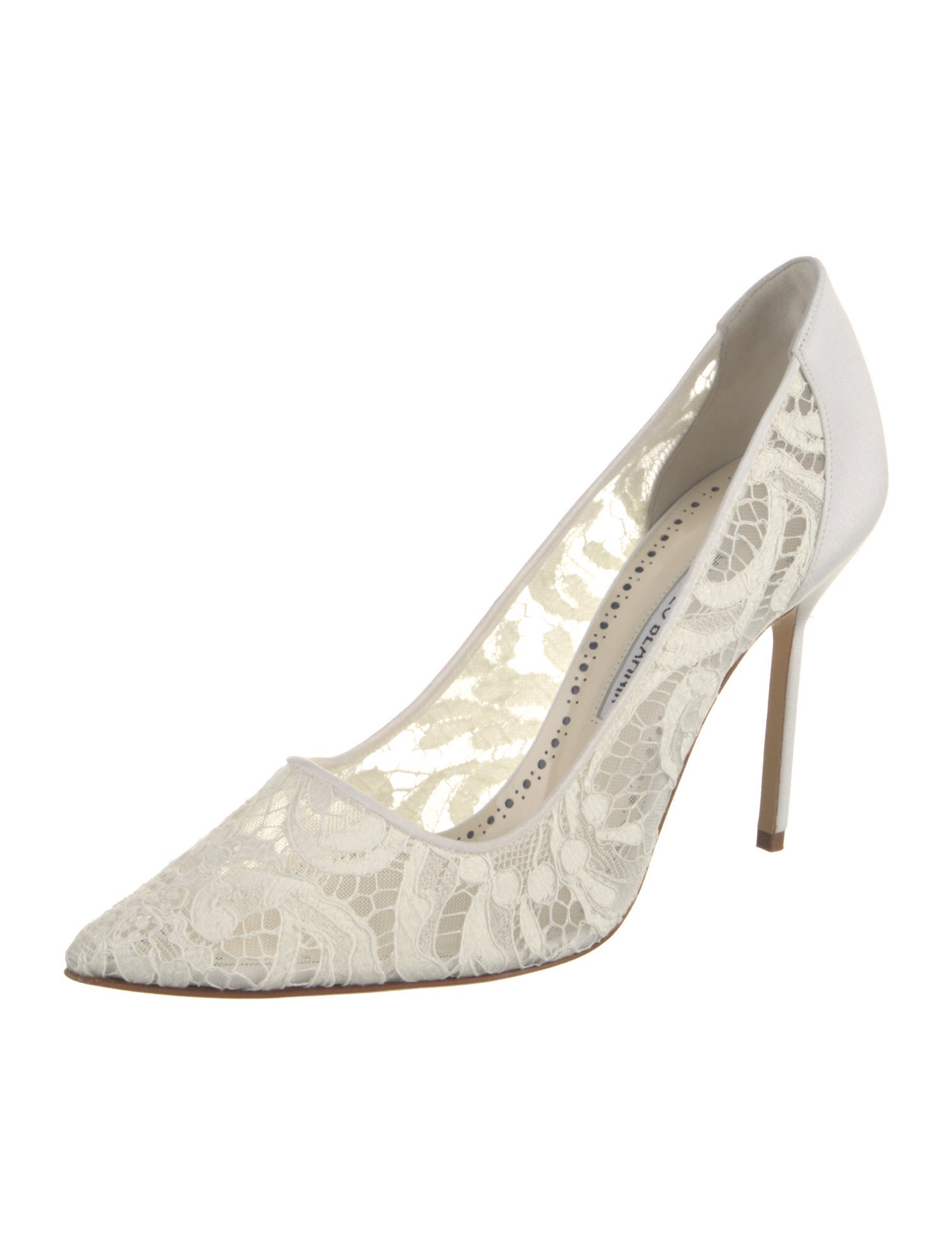 Manolo Blahnik Lace Lace Pattern Pumps