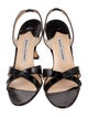 Manolo Blahnik Crocodile Slingback Sandals