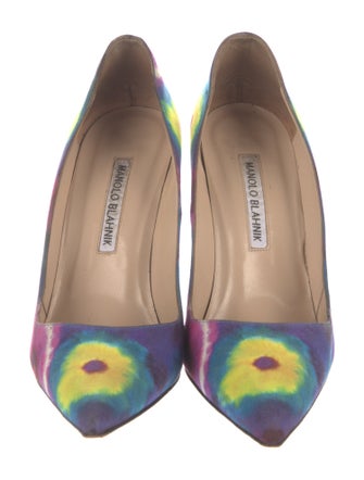 Manolo Blahnik Floral Print Pumps