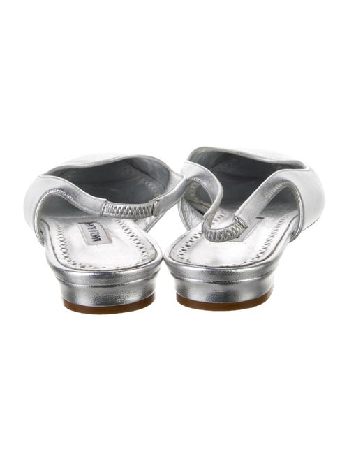 Manolo Blahnik Leather Slingback Flats