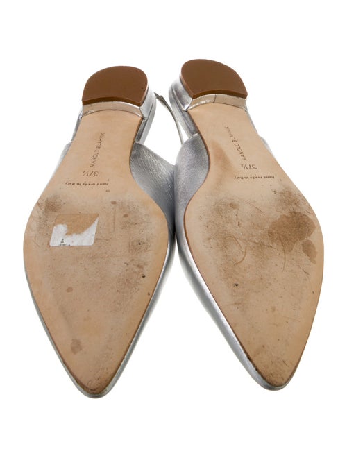 Manolo Blahnik Leather Slingback Flats
