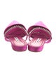 Manolo Blahnik Satin Crystal Embellishments Mules
