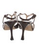 Manolo Blahnik Alligator Animal Print T-Strap Sandals