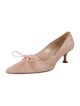Manolo Blahnik Suede Bow Accents Pumps