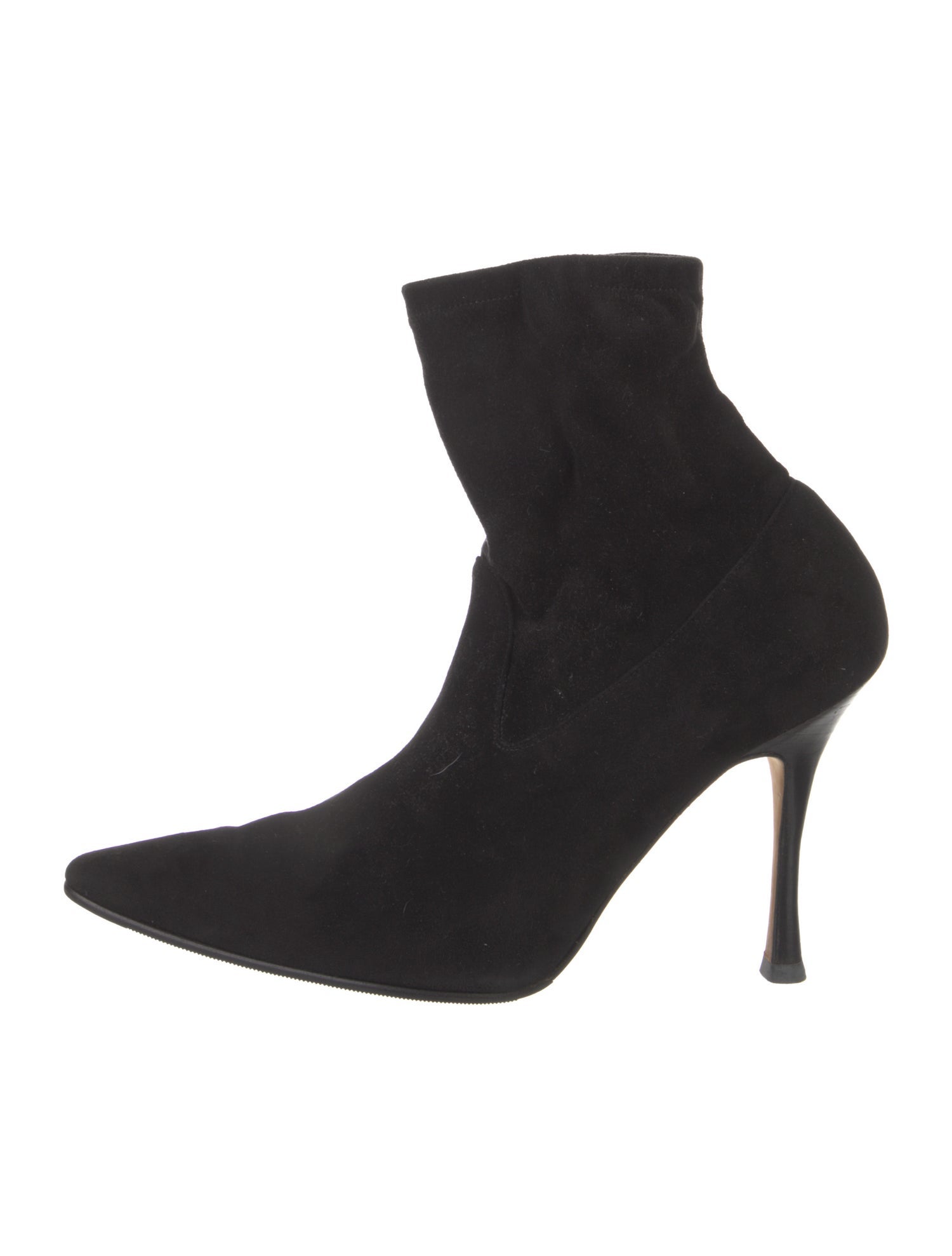 Manolo Blahnik Suede Sock Boots