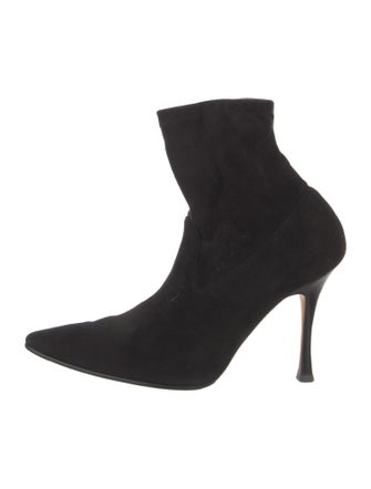 Manolo Blahnik Suede Sock Boots