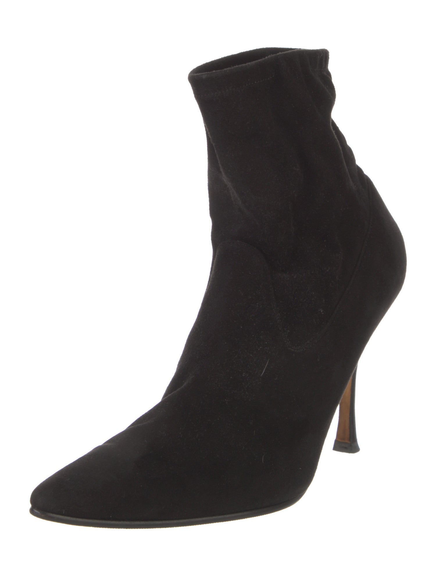 Manolo Blahnik Suede Sock Boots