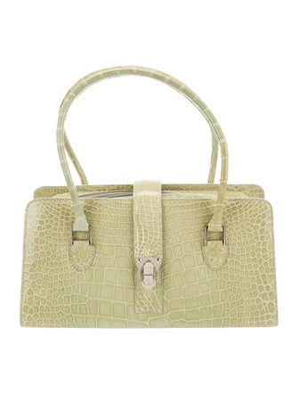 Manolo Blahnik Alligator Top Handle Bag