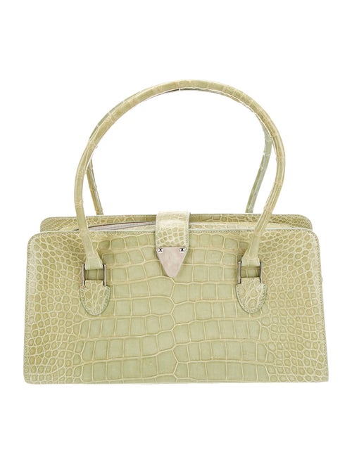 Manolo Blahnik Alligator Top Handle Bag