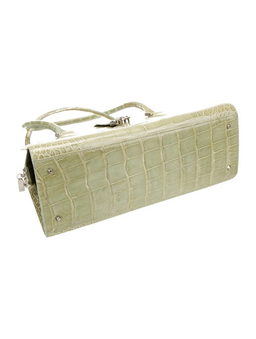 Manolo Blahnik Alligator Top Handle Bag