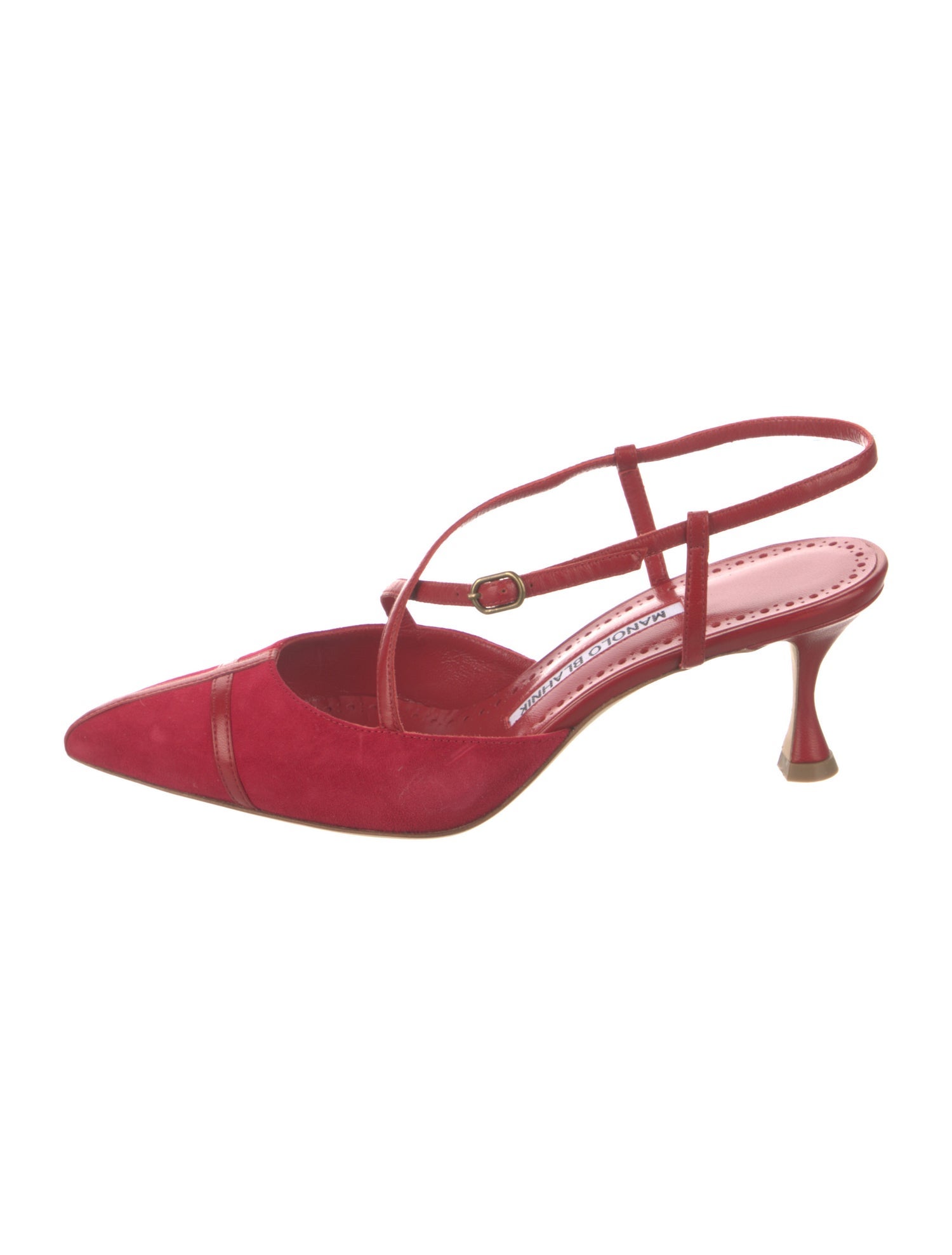 Manolo Blahnik Suede Slingback Pumps w/ Tags