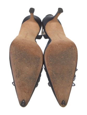 Manolo Blahnik Satin Slingback Pumps