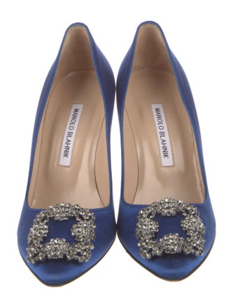 Manolo Blahnik Hangisi Satin Pumps