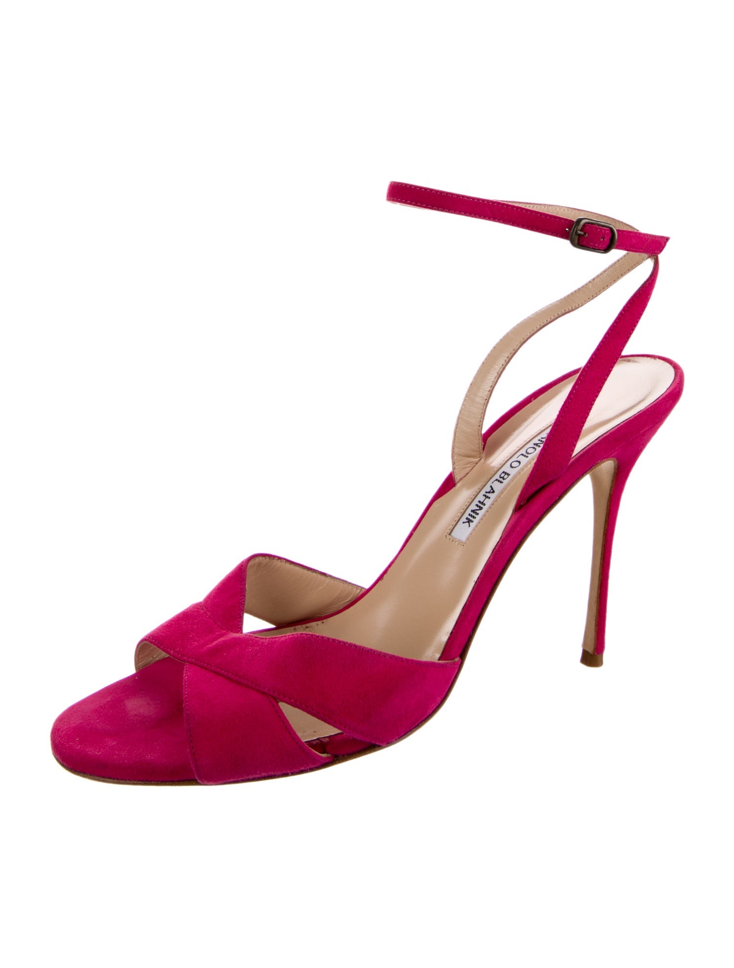 Manolo Blahnik Suede Slingback Sandals