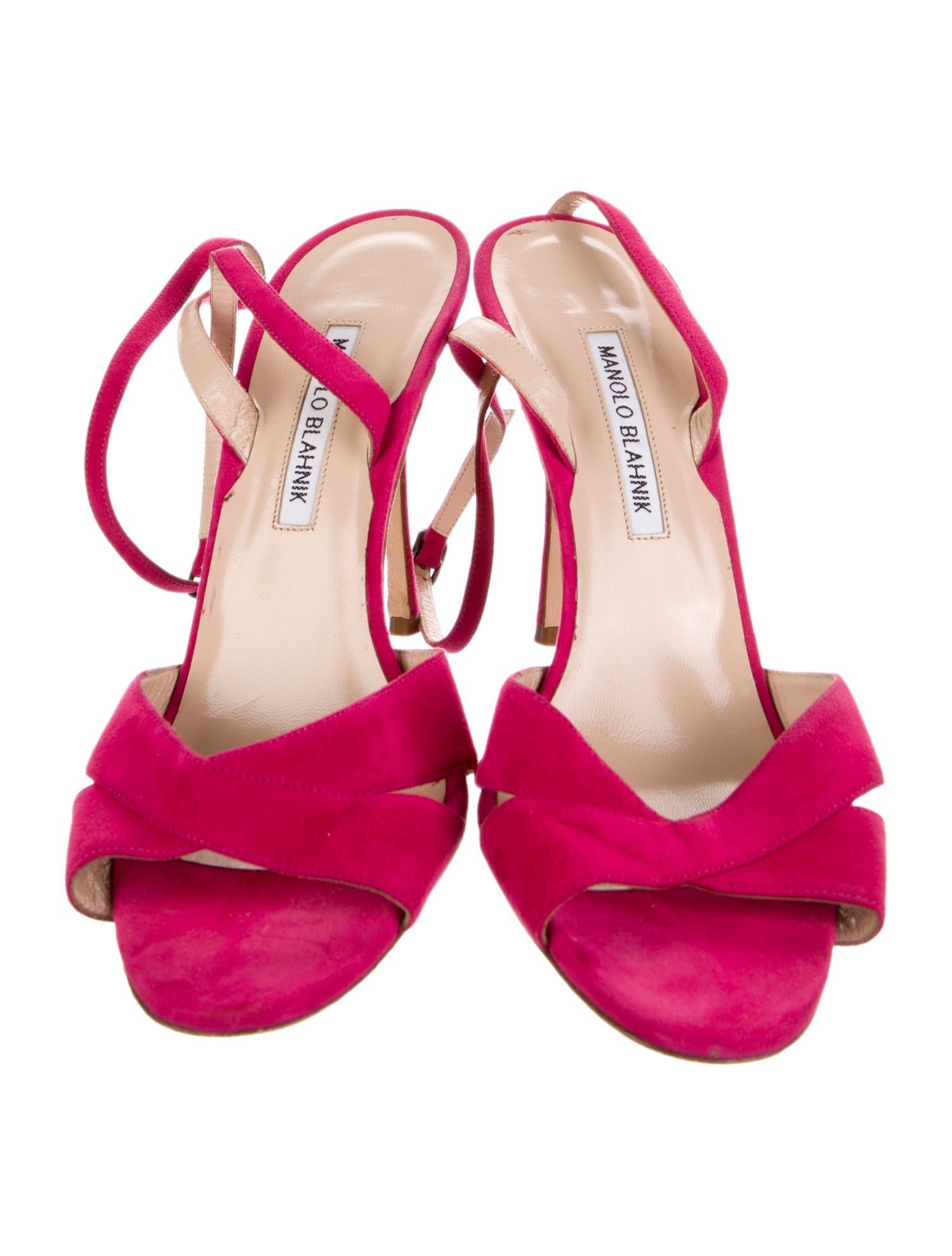 Manolo Blahnik Suede Slingback Sandals