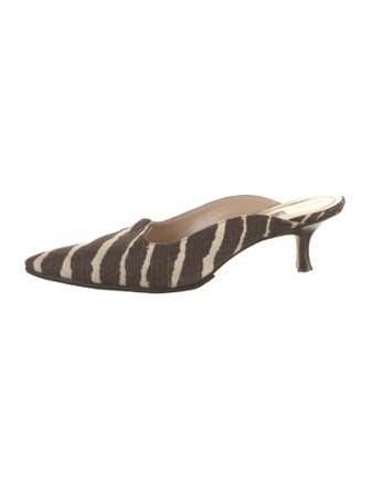 Manolo Blahnik Animal Print Mules