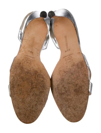 Manolo Blahnik Leather Slingback Sandals
