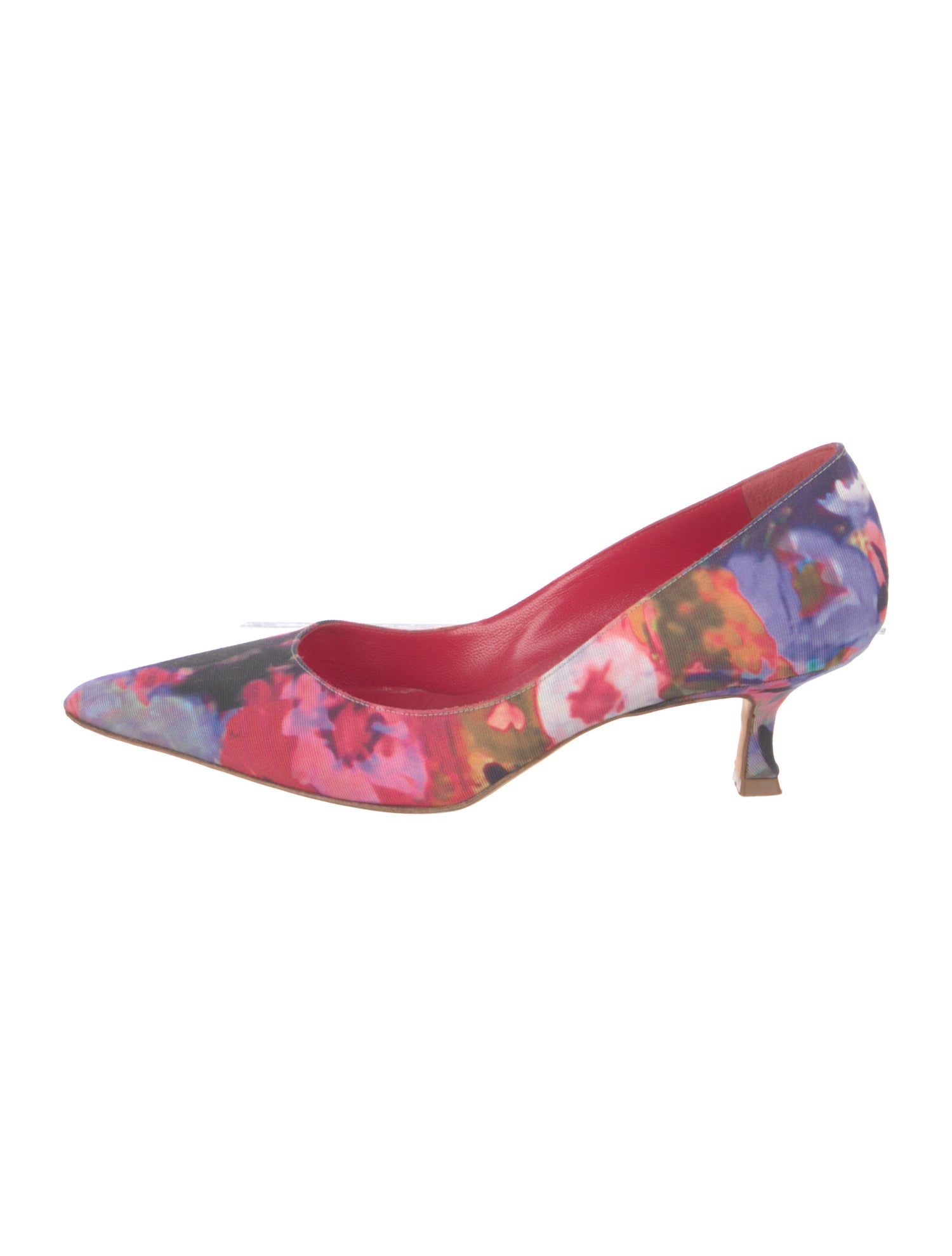 Manolo Blahnik Floral Print Pumps