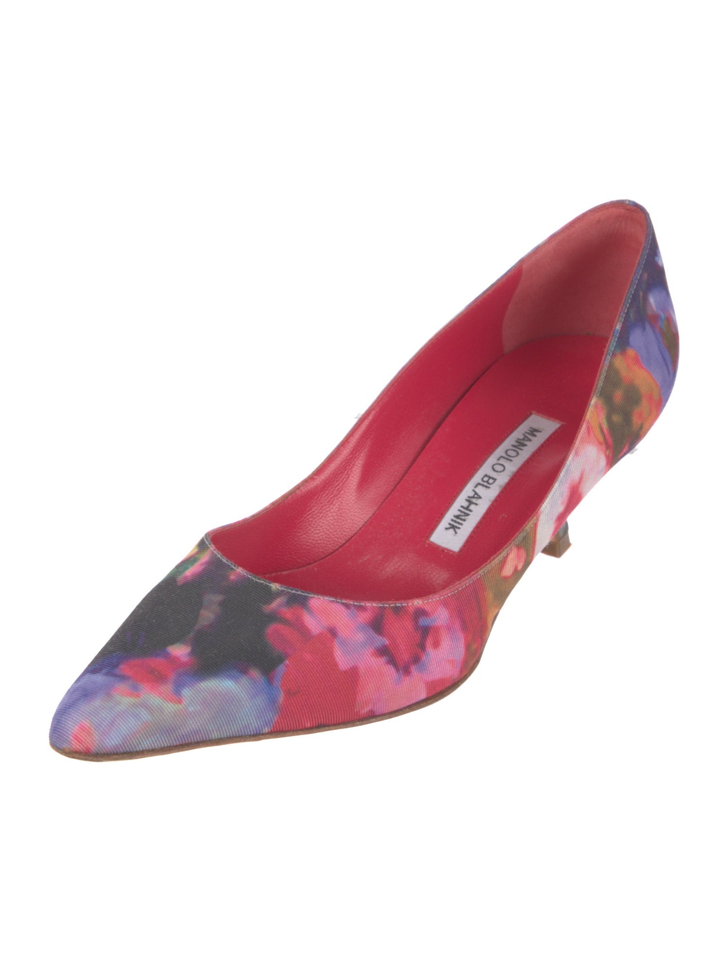 Manolo Blahnik Floral Print Pumps