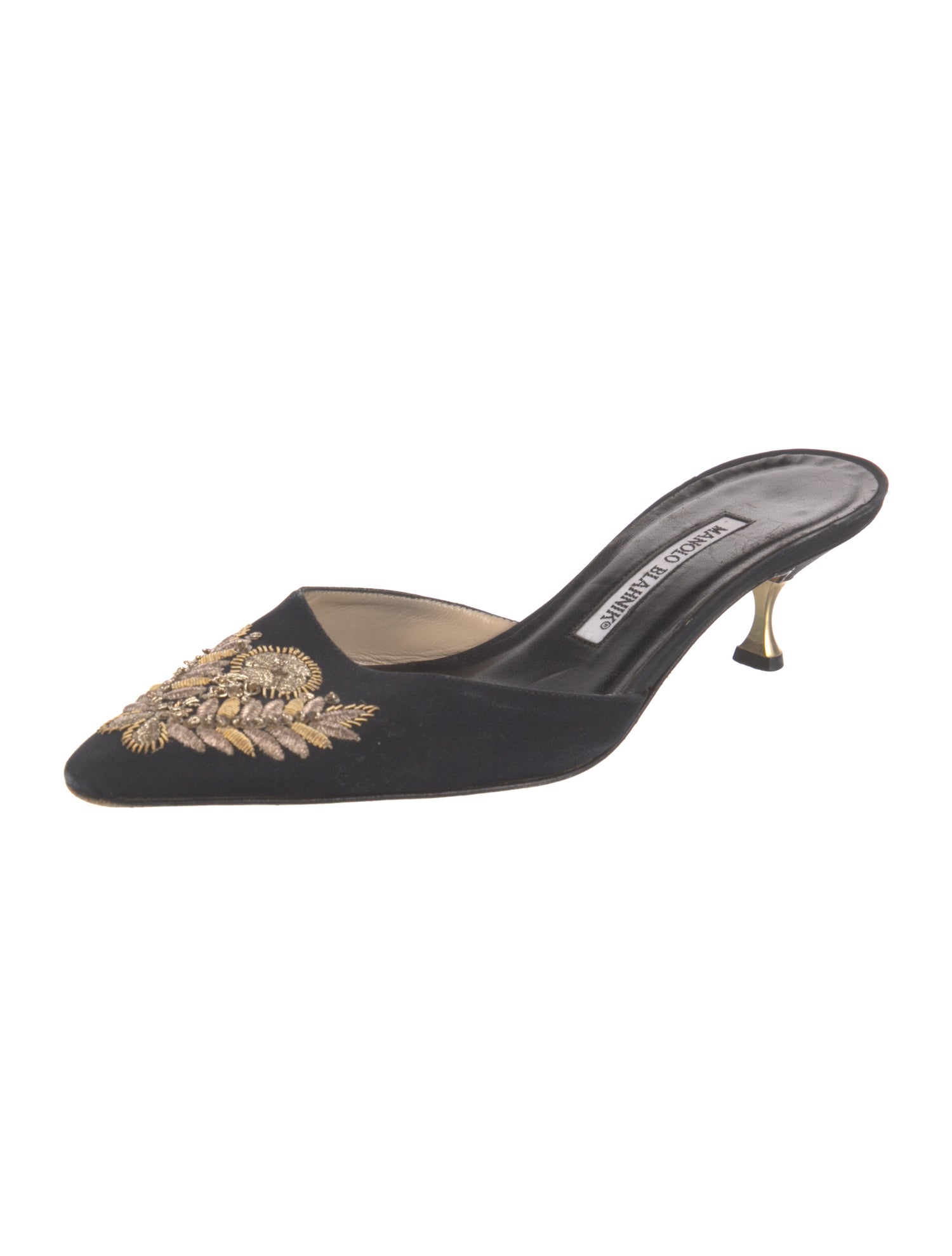 Manolo Blahnik Sequin Embellishments Mules
