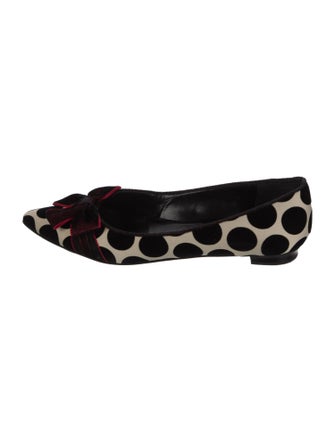 Manolo Blahnik Velvet Printed Ballet Flats