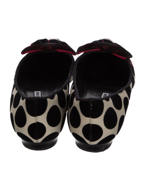 Manolo Blahnik Velvet Printed Ballet Flats