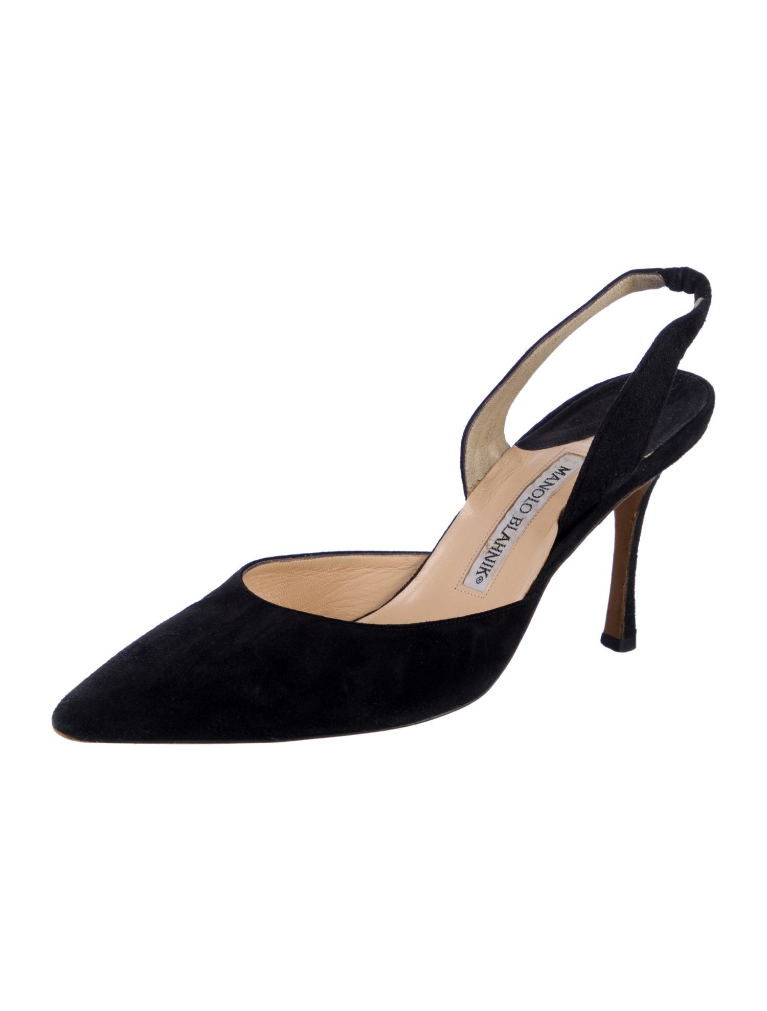 Manolo Blahnik Suede Slingback Pumps