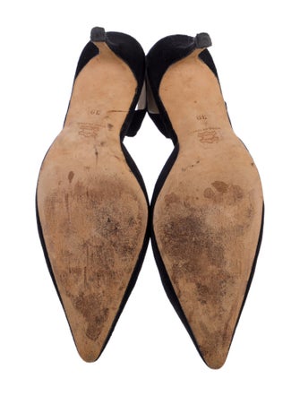 Manolo Blahnik Suede Slingback Pumps