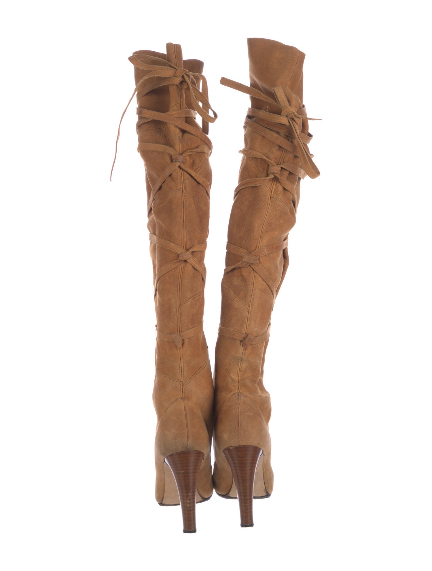Manolo Blahnik Leather Slouch Boots