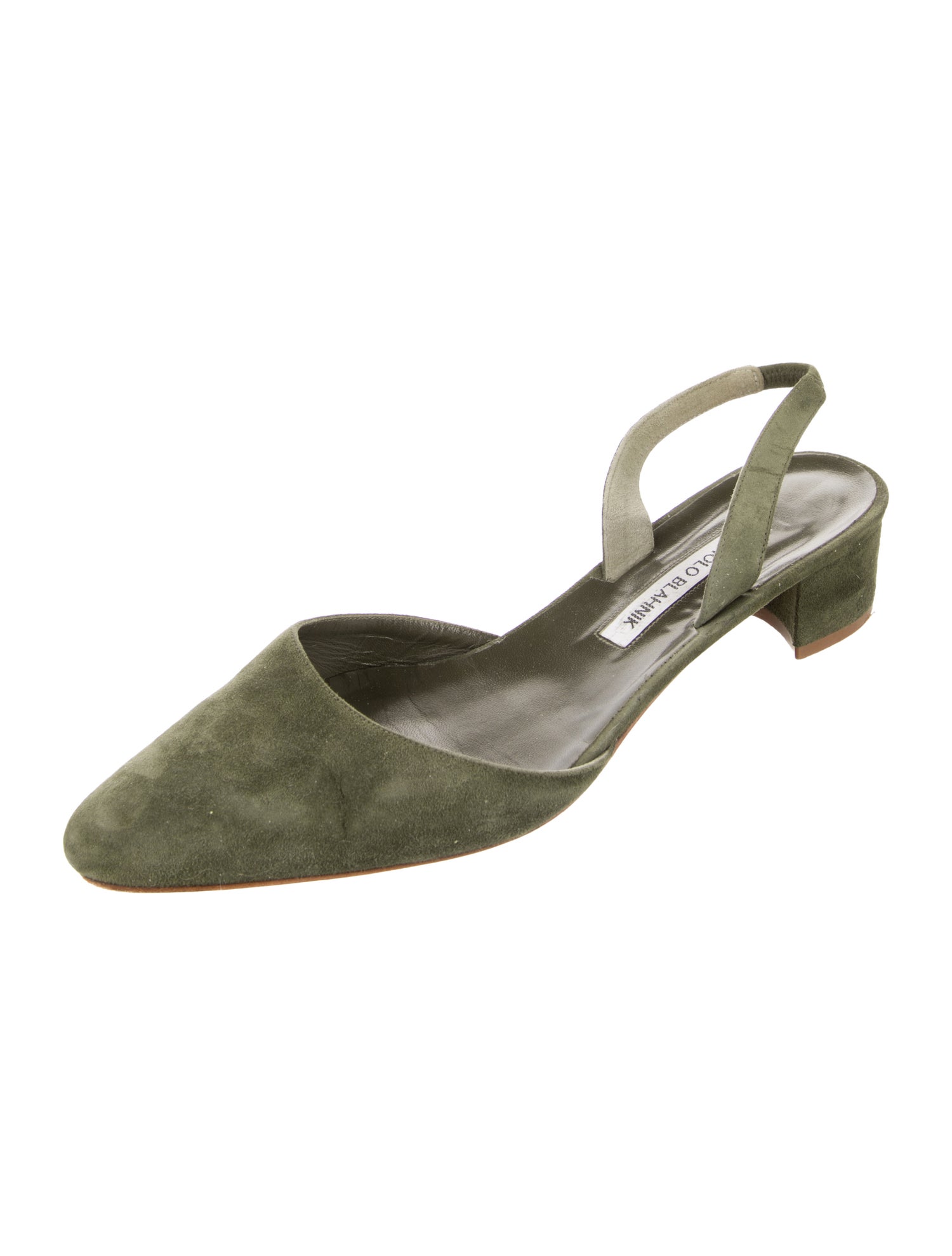 Manolo Blahnik Suede Slingback Pumps