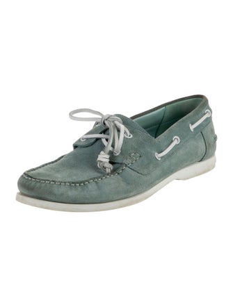 Manolo Blahnik Suede Boat Shoes