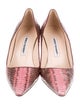 Manolo Blahnik Snakeskin Animal Print Pumps