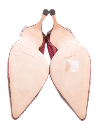 Manolo Blahnik Snakeskin Animal Print Pumps